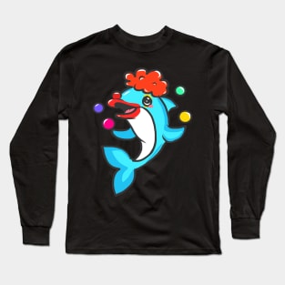 cute dolphin design whale fish animal welfare dolphin Long Sleeve T-Shirt